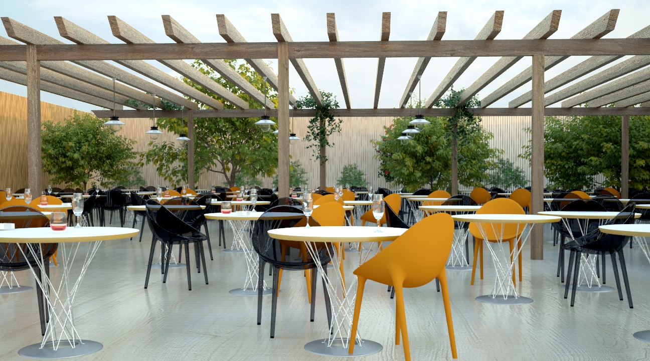 Escribá Arquitectos Murcia reforma de local restaurante El Palmar Murcia